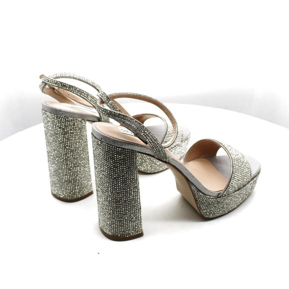 Steve Madden Womens Lessa-R Glass Open Toe Heel Sandals - Picture 4 of 8